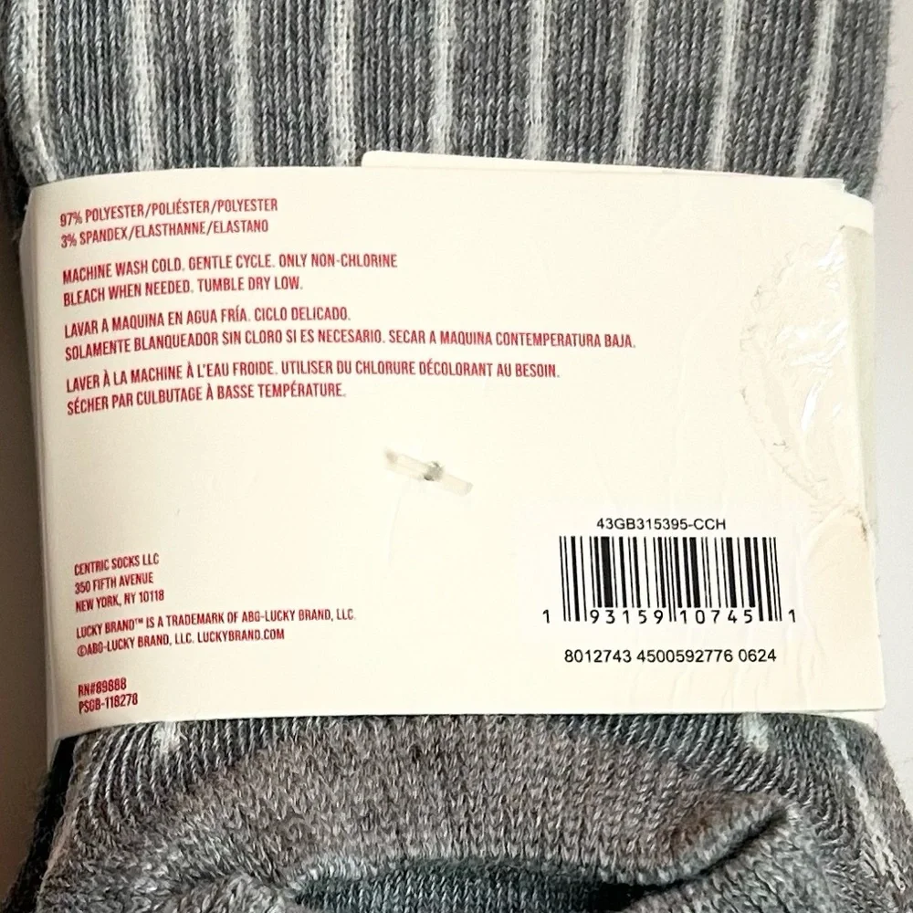 Lucky Brand Woman’s 5 Pairs of No Show Socks Shoe Size 4-10 New